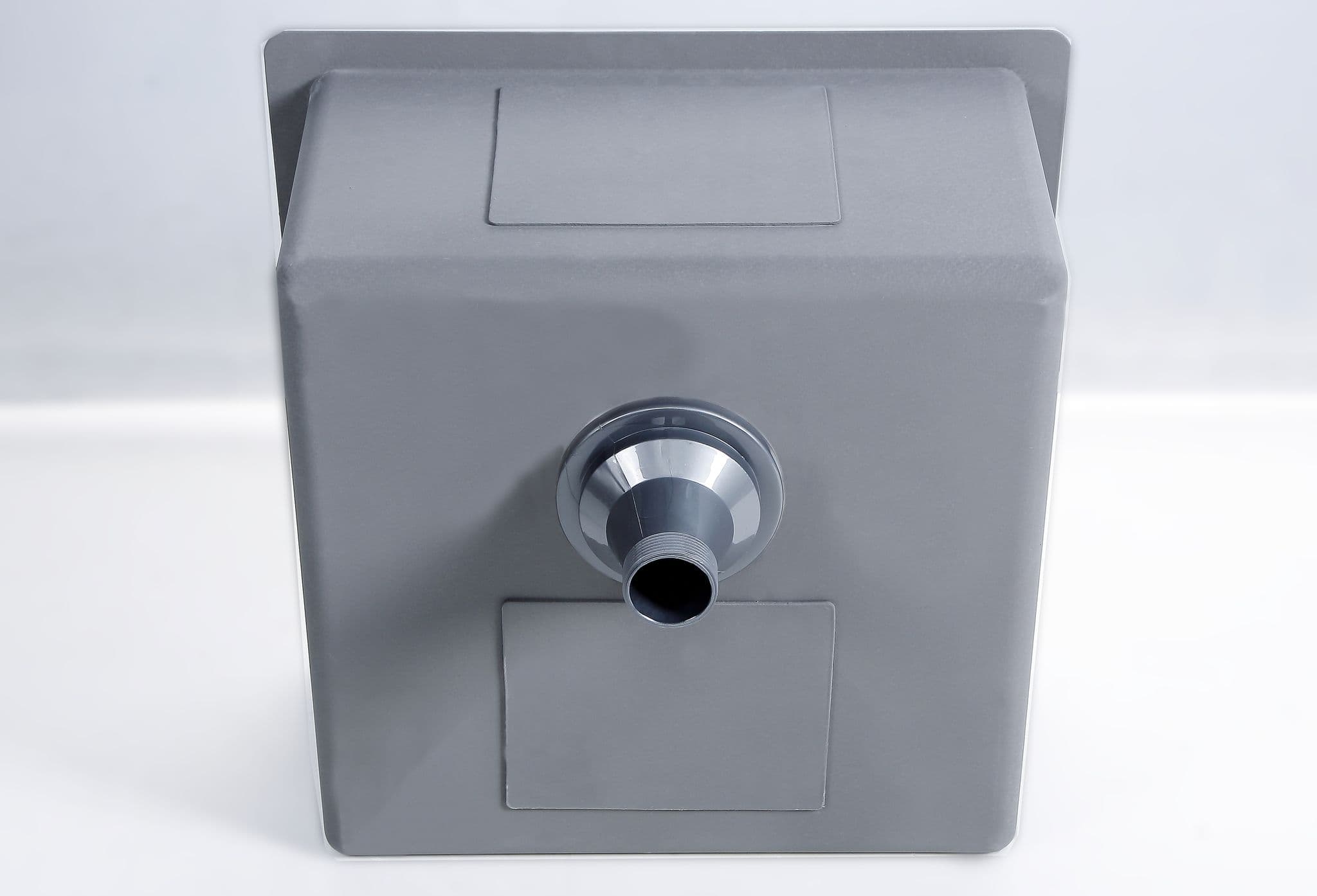 Bottom view of Kliff LK-SSK40 sink showing sound-dampening pads and anti-condensation coating.