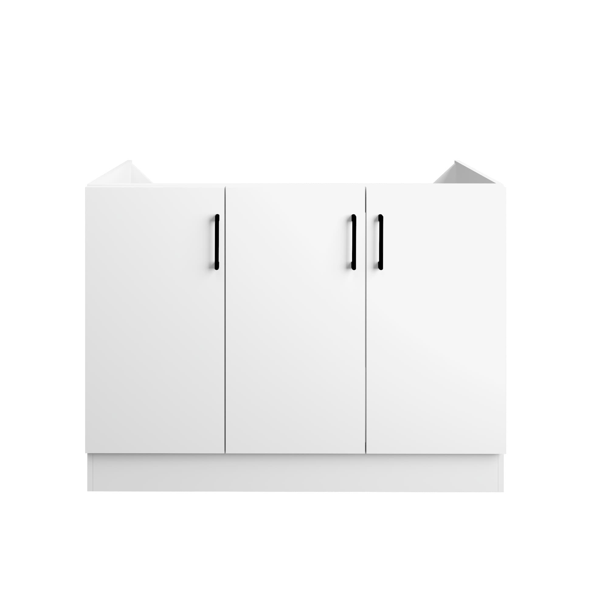 KM1248 PVC Kitchenette white waterproof cabinet only 1180×485×900mm – moisture resistant cabinetry for laundry or kitchen