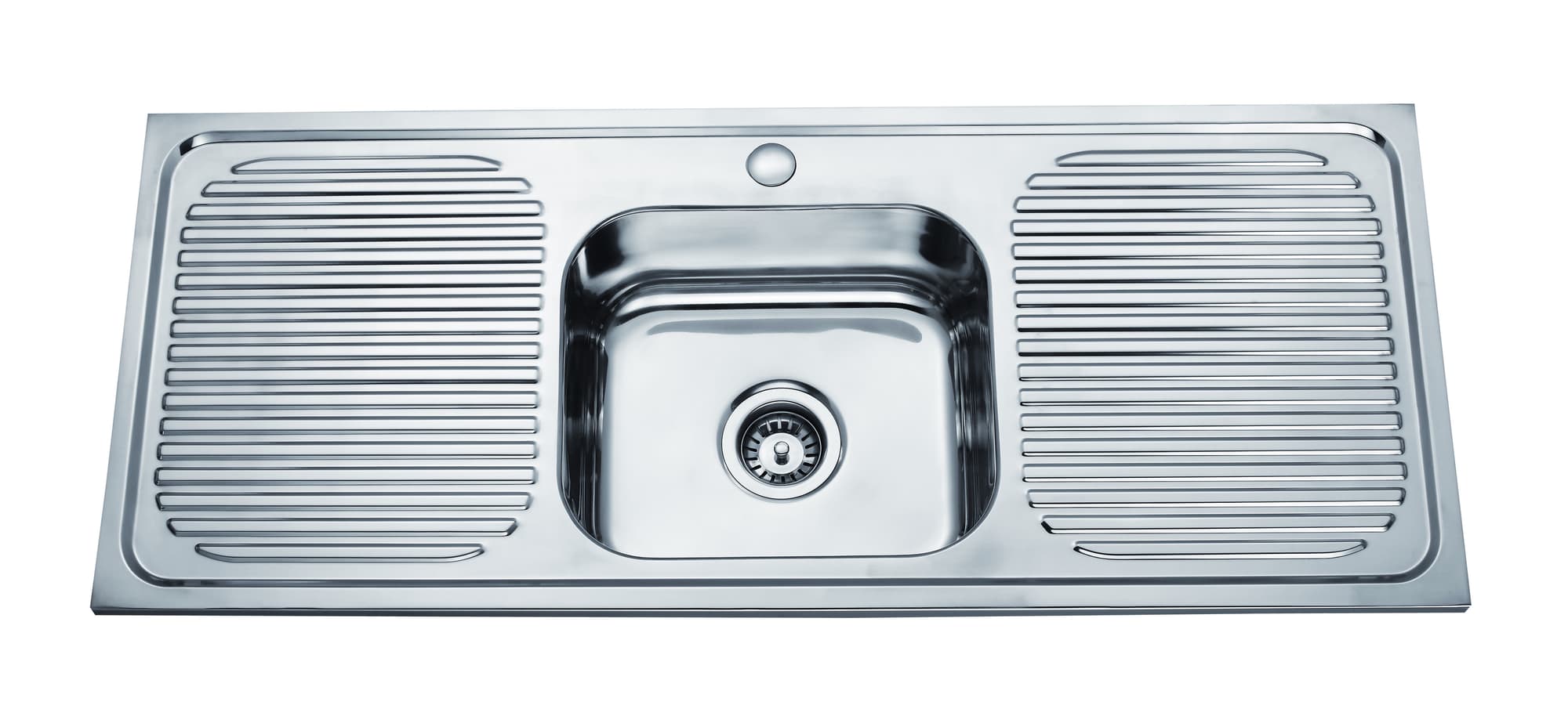 KM1248 Stainless Steel Sink only with integrated drainer – 1180mm single bowl kitchen and laundry sink