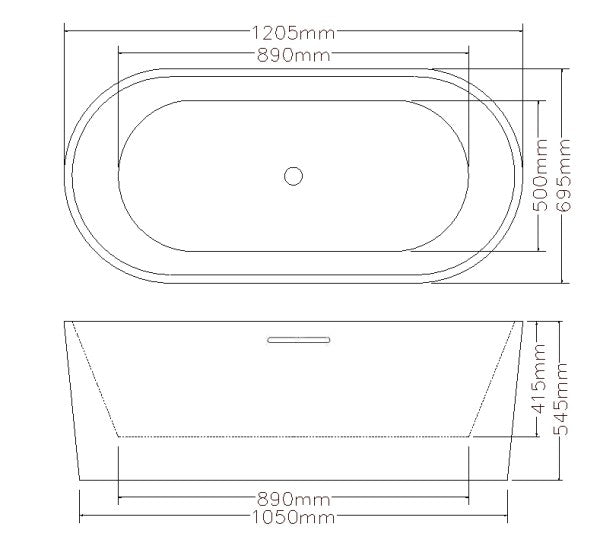 Lukka Agena acrylic bathtub product view 6