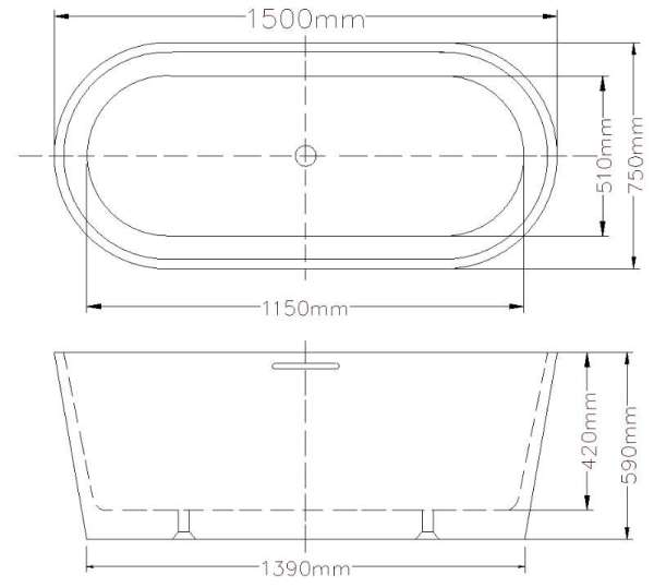 Lukka Agena acrylic bathtub product view 8