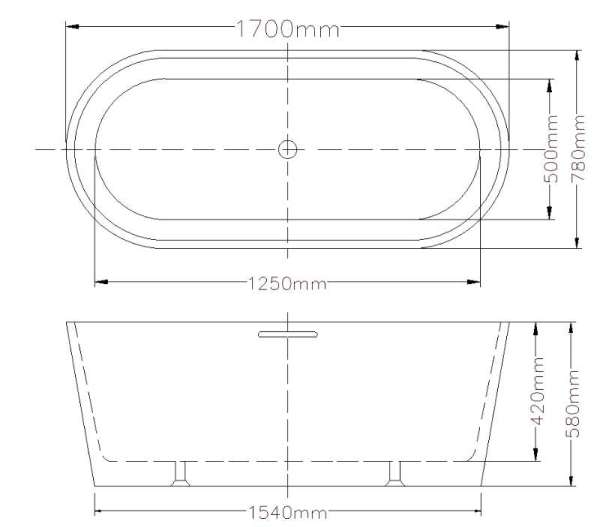 Lukka Agena acrylic bathtub product view 9