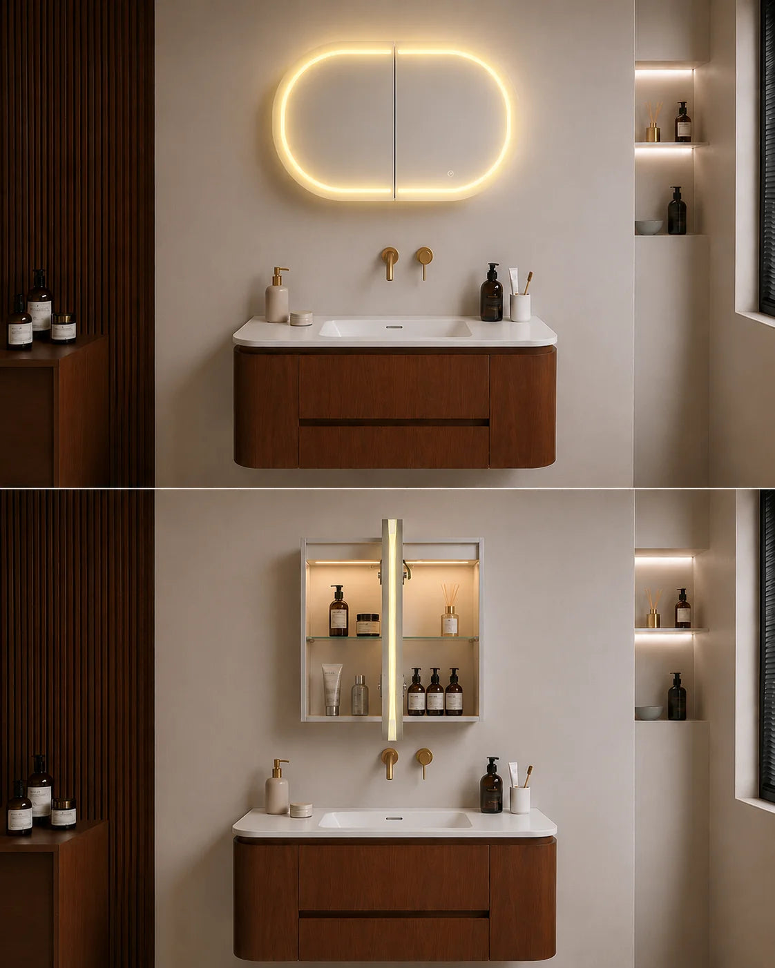Lukka Allison 3-colour LED shaving cabinet product view 17