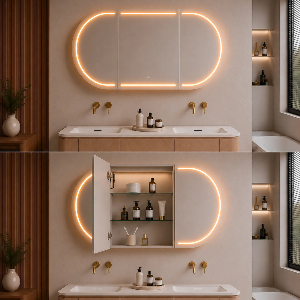 Lukka Allison 3-colour LED shaving cabinet product view 27