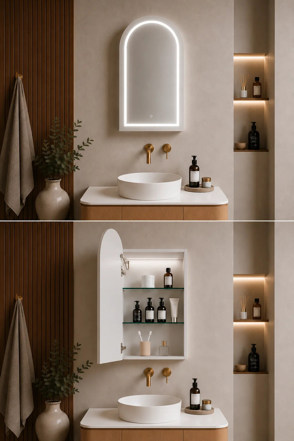 Lukka Allison 3-colour LED shaving cabinet product view 36