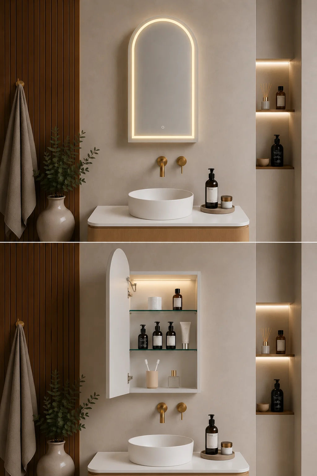 Lukka Allison 3-colour LED shaving cabinet product view 37