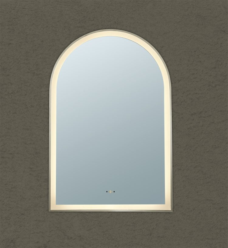 Lukka Arco framed LED arch bathroom mirror – product view