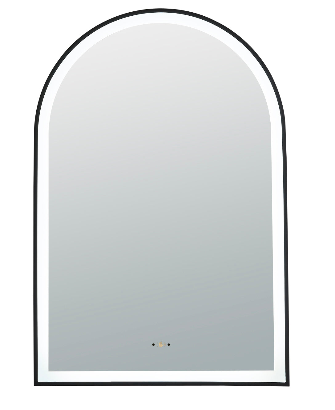 Lukka Arco framed LED arch bathroom mirror – product view