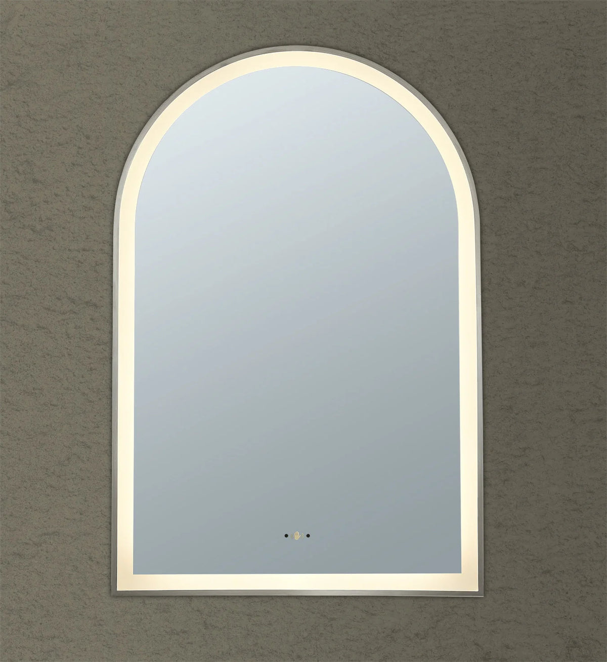 Lukka Arco framed LED arch bathroom mirror – product view