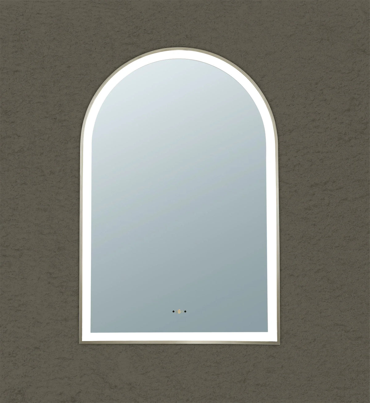 Lukka Arco framed LED arch bathroom mirror – product view