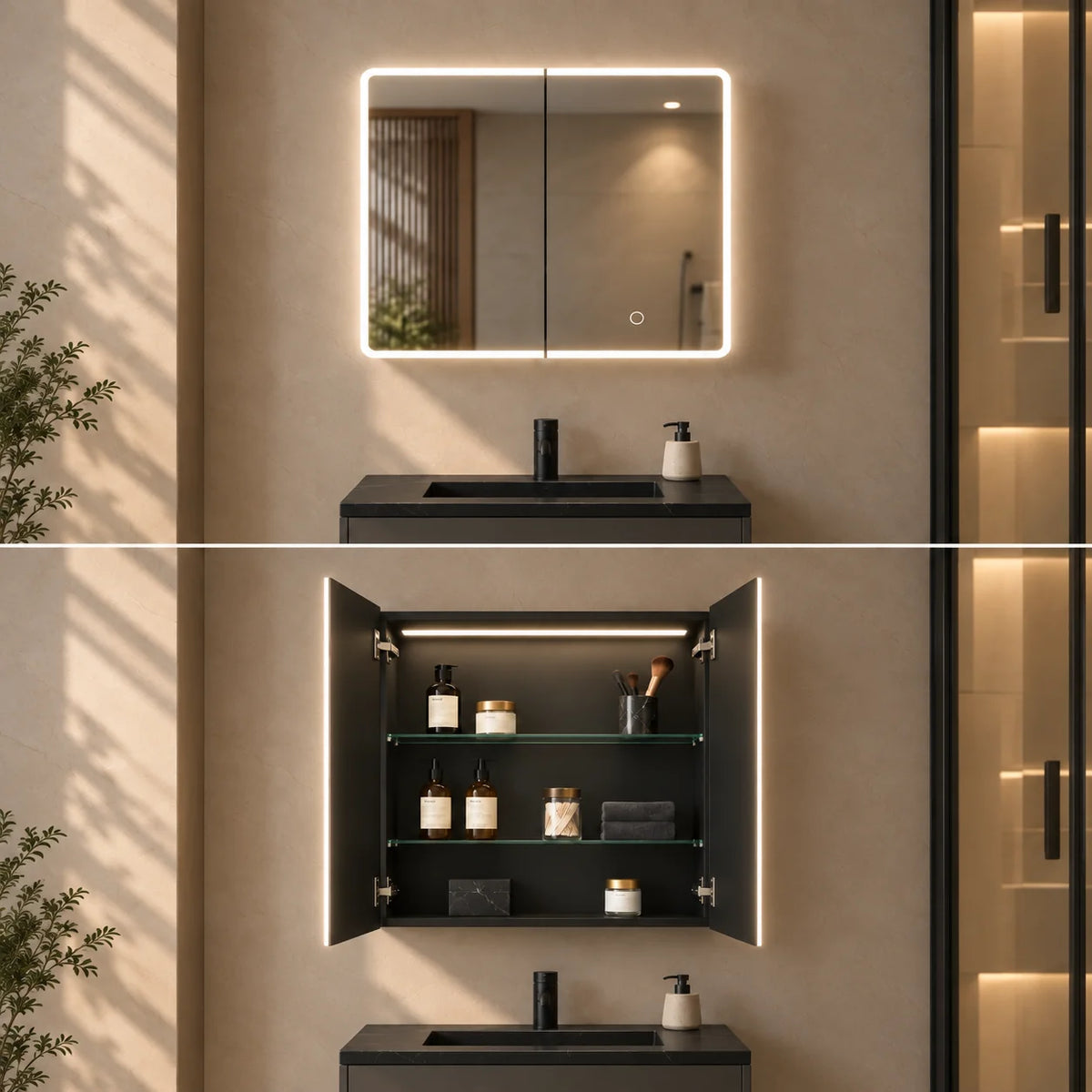 Lukka Avola LED mirror cabinet product view 1