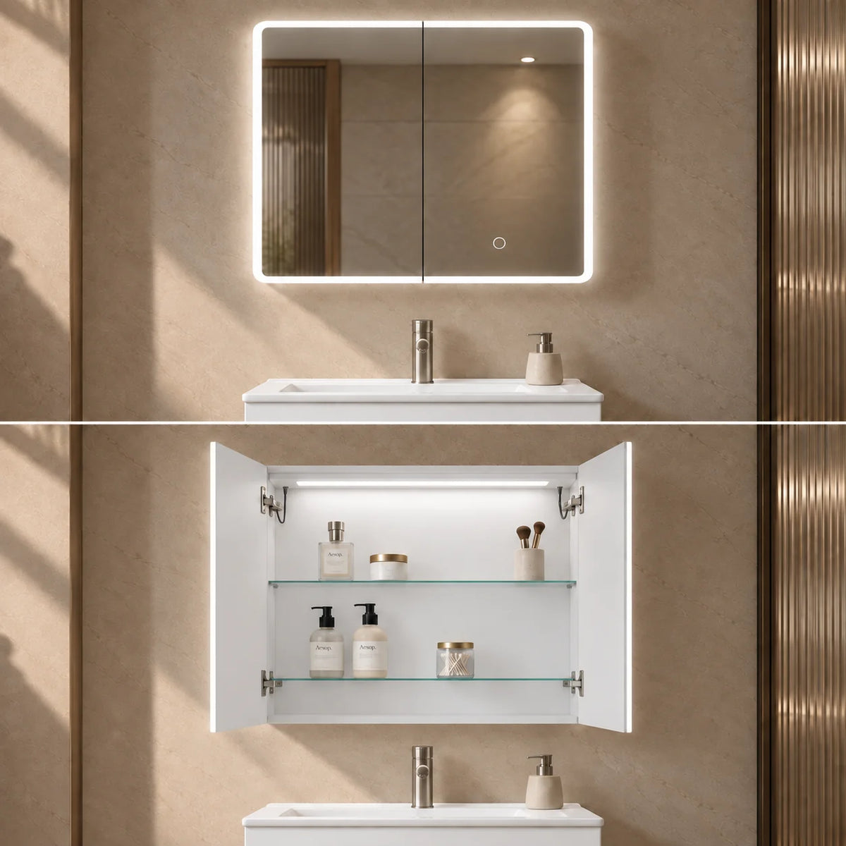 Lukka Avola LED mirror cabinet product view 11
