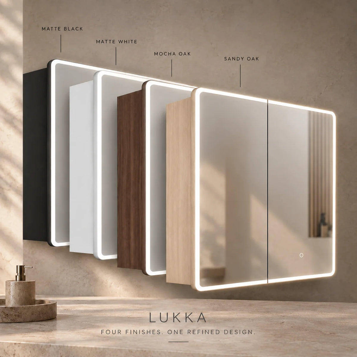 Lukka Avola LED mirror cabinet product view 13