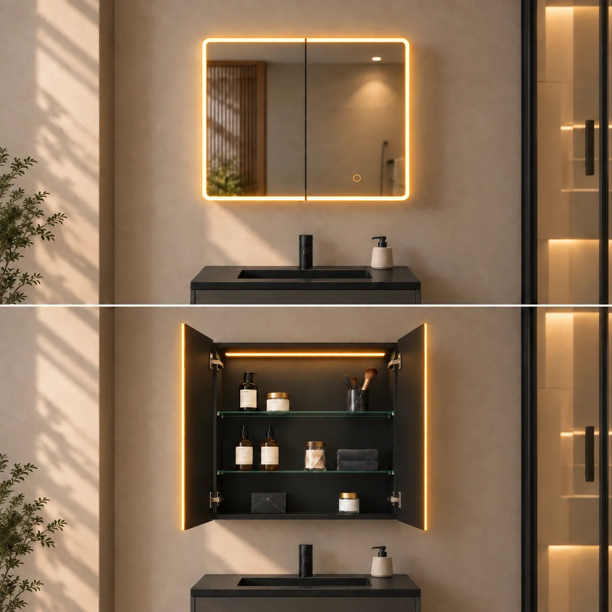 Lukka Avola LED mirror cabinet product view 2