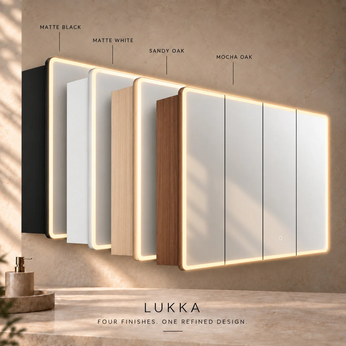 Lukka Avola LED mirror cabinet product view 36