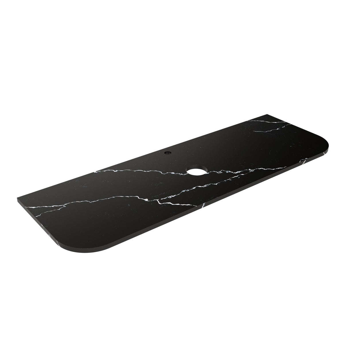 Lukka Calacatta Night WG485 curved zero silica stone vanity top