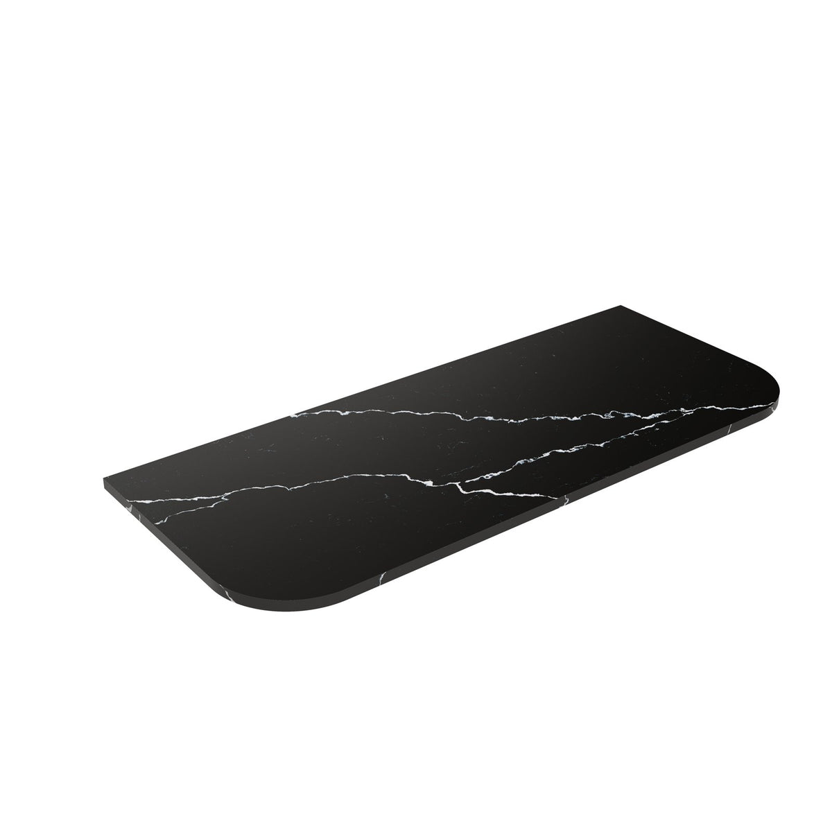 Lukka Calacatta Night WG485 curved zero silica stone vanity top