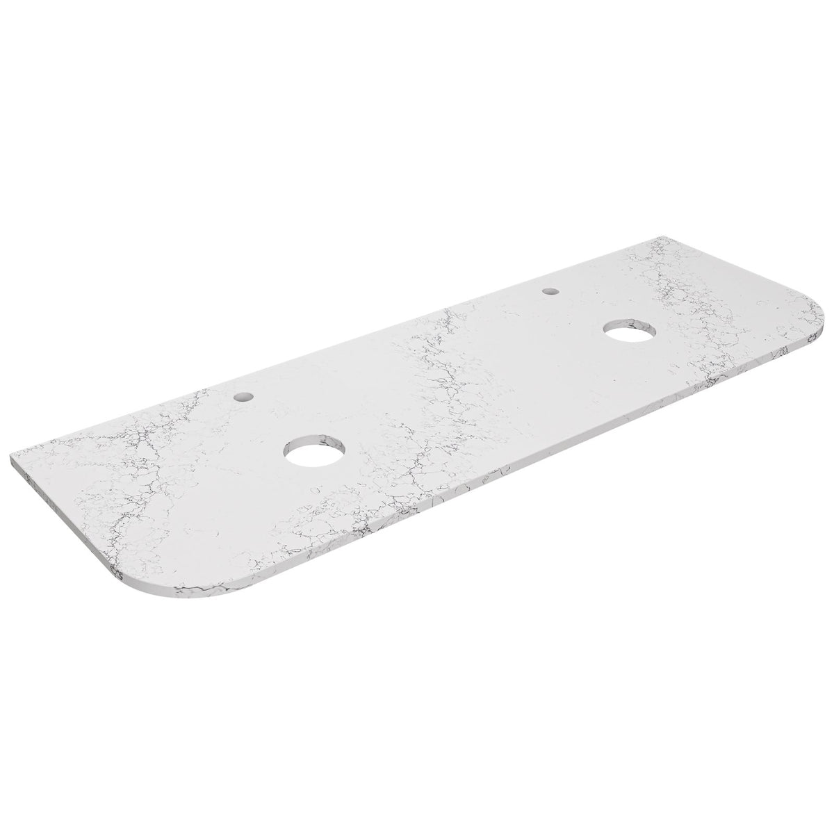 Lukka Calacatta White WG486 curved zero silica stone vanity top