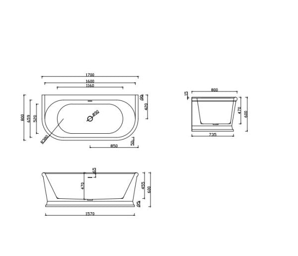 Lukka Dulwich acrylic bathtub product view 4