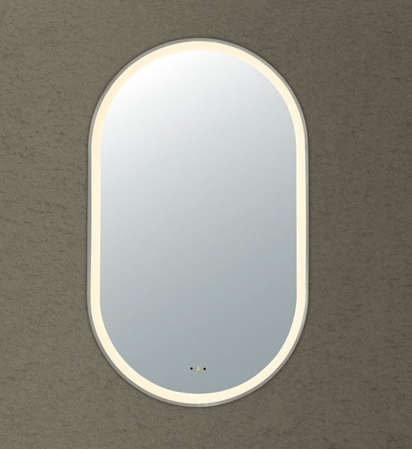 Lukka Ellips framed LED oval bathroom mirror – product view