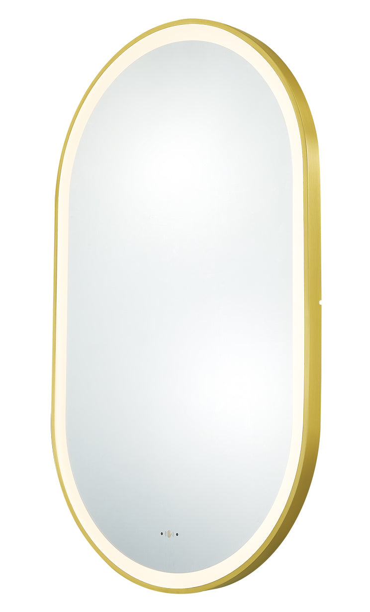 Lukka Ellips framed LED oval bathroom mirror – product view