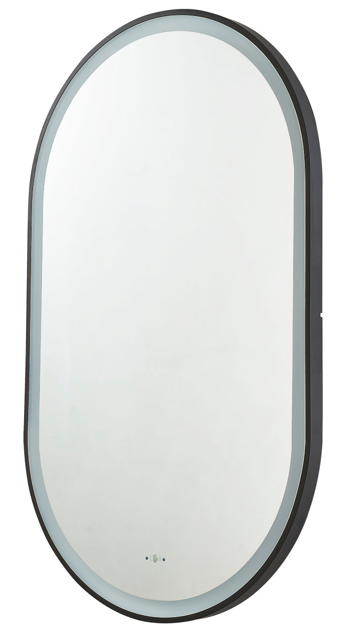 Lukka Ellips framed LED oval bathroom mirror – product view