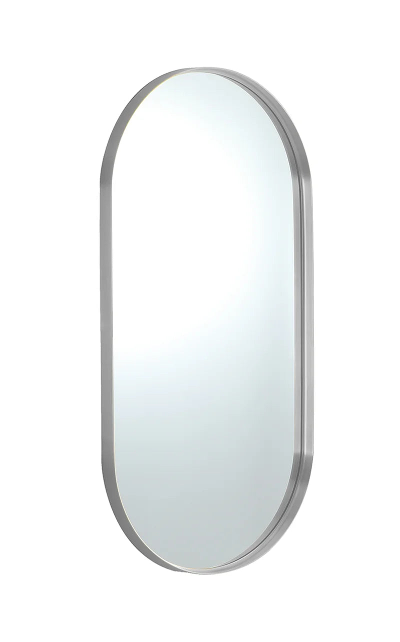 Lukka Ellips framed oval bathroom mirror – LK FM BN