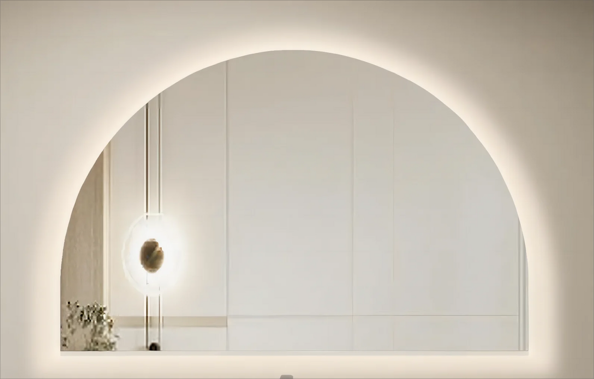 Lukka half moon bathroom mirror 4
