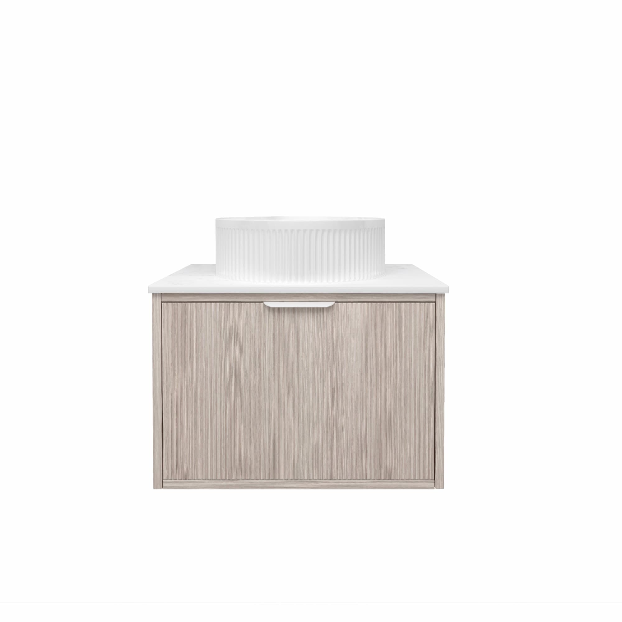Lukka Kliff Coastal Oak Fluted Wall Hung Bathroom Vanity (600mm - 1500mm)