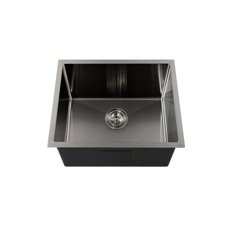 Kliff LK-SSK40-GM handmade sink in PVD Brushed Gun Metal finish.