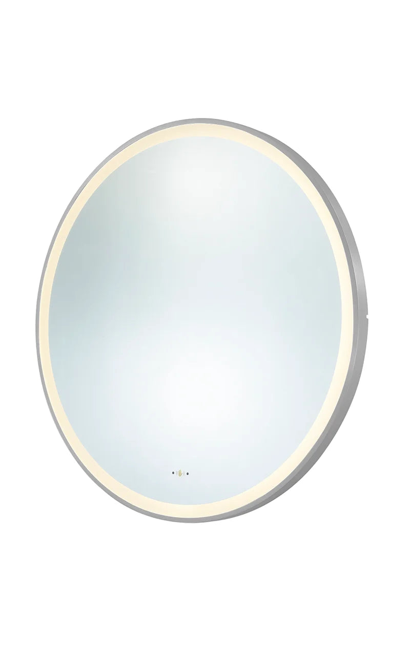 Lukka Orbis framed LED round bathroom mirror – product view
