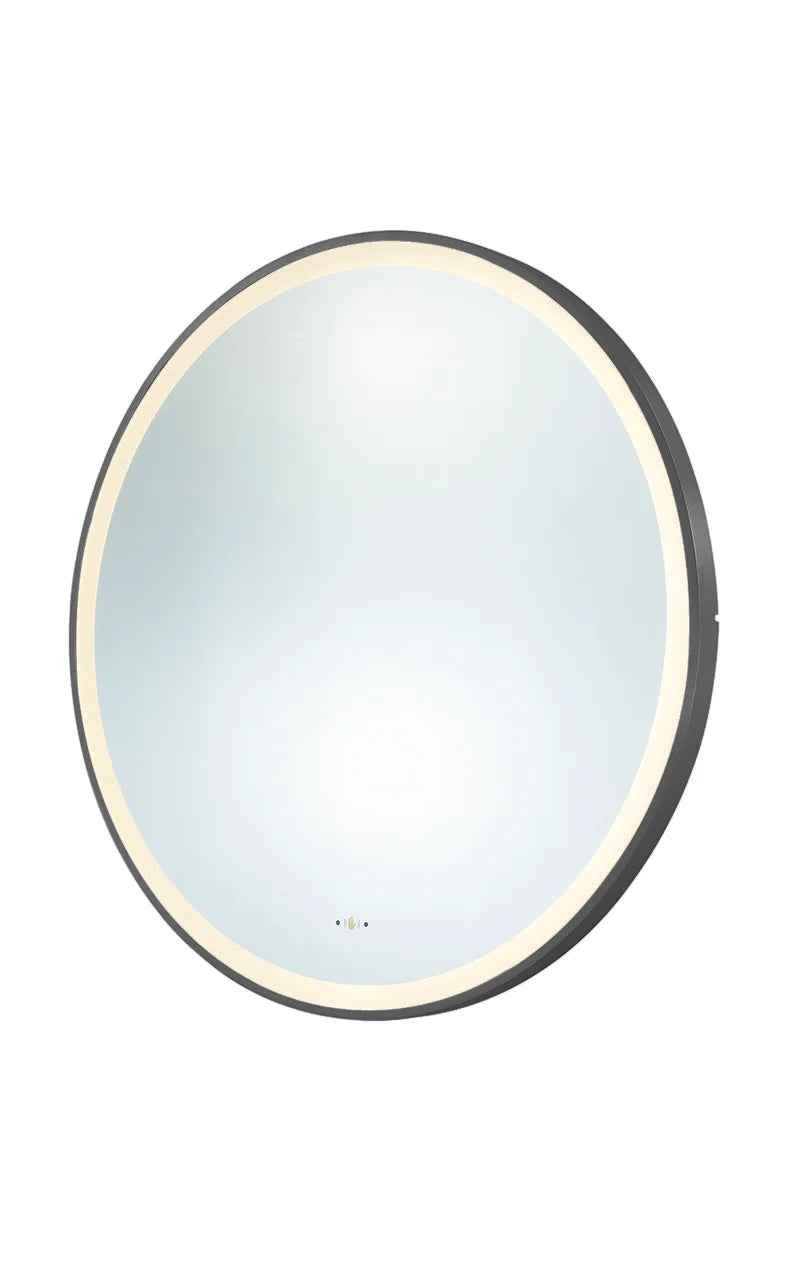 Lukka Orbis framed LED round bathroom mirror – product view