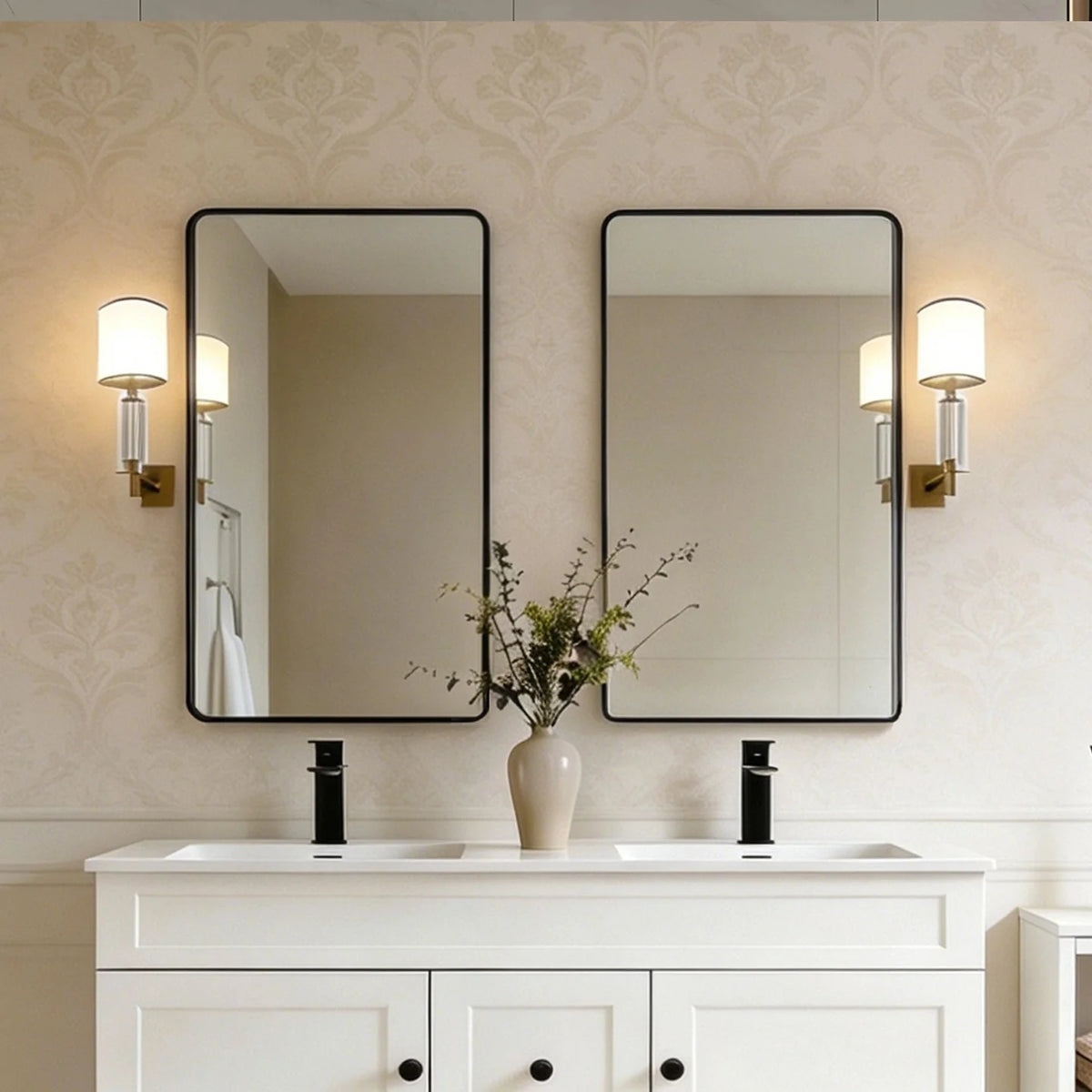 Lukka Rectta framed rectangular bathroom mirror – LK FM6090 MB 3