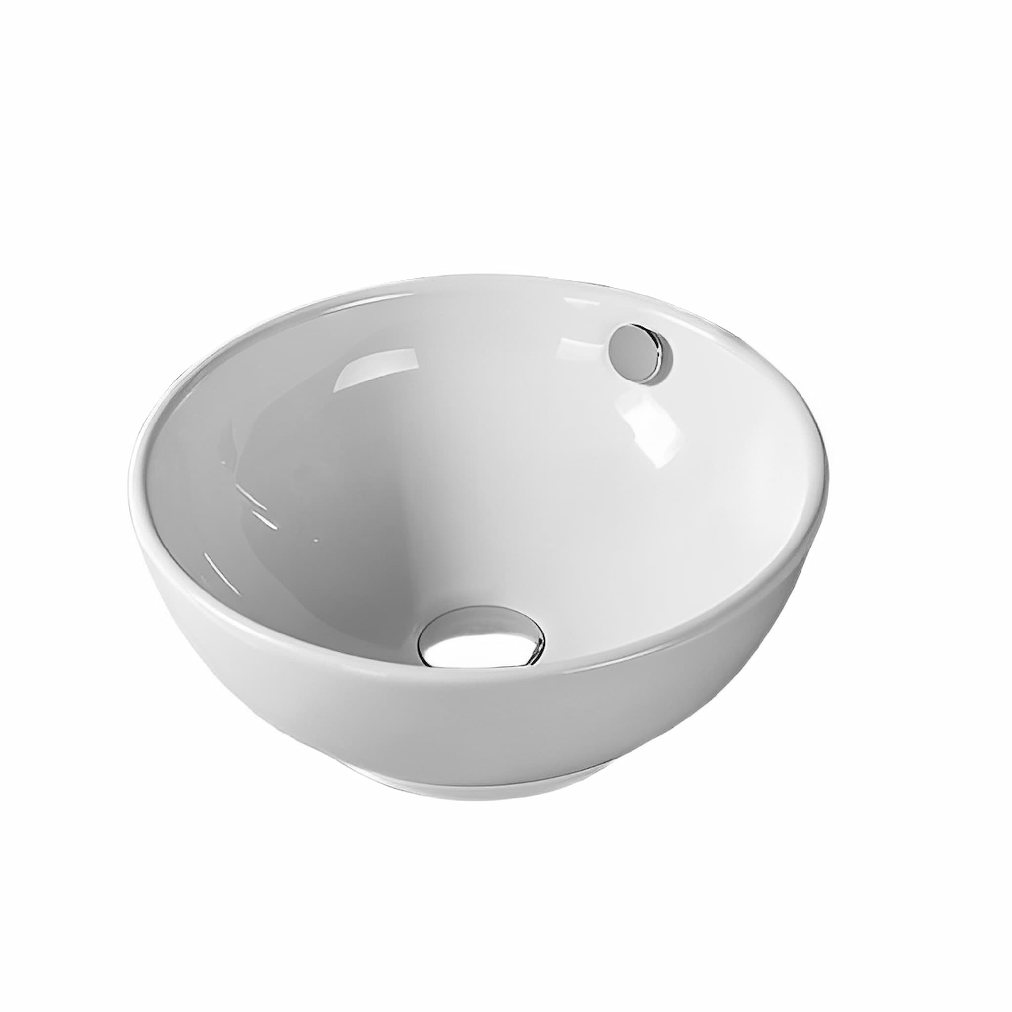 Orbi Fine Ceramic Above Counter Basin in Gloss White finish