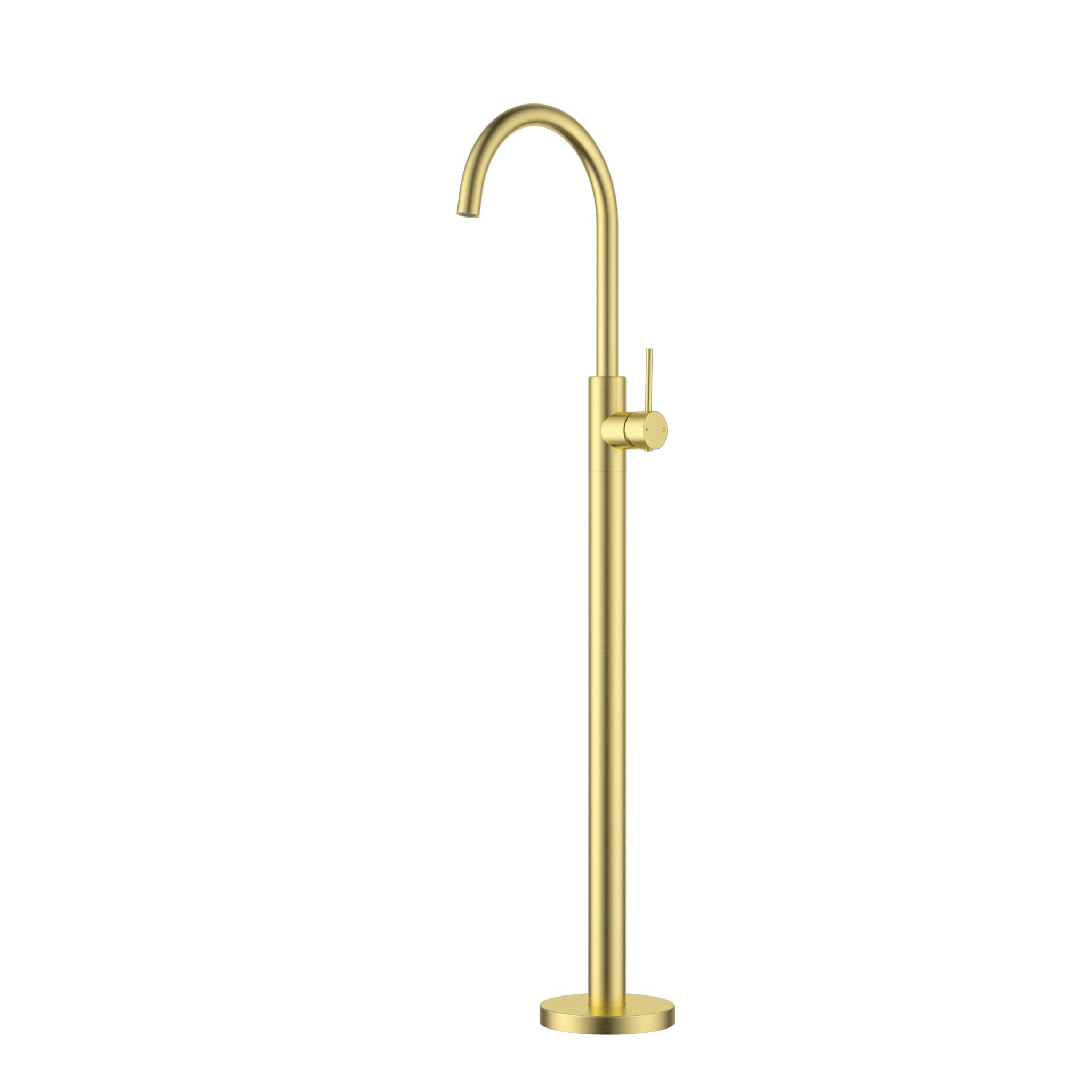 Otus Slimline SS304 Freestanding Bath Mixer – Brushed Gold Finish