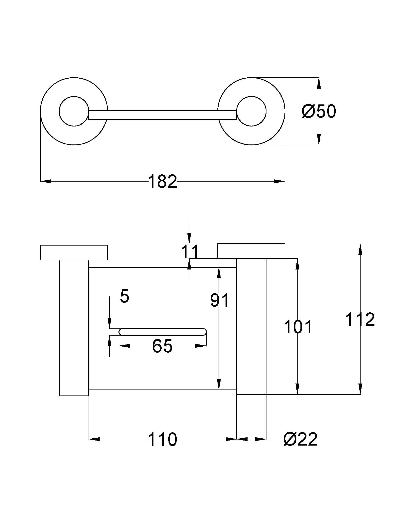 ACL Otus Slimline SS304 Metal Soap Dish | Chrome, Gun Metal, Matt Black, Brushed Gold, Stainless Steel, Brushed Copper