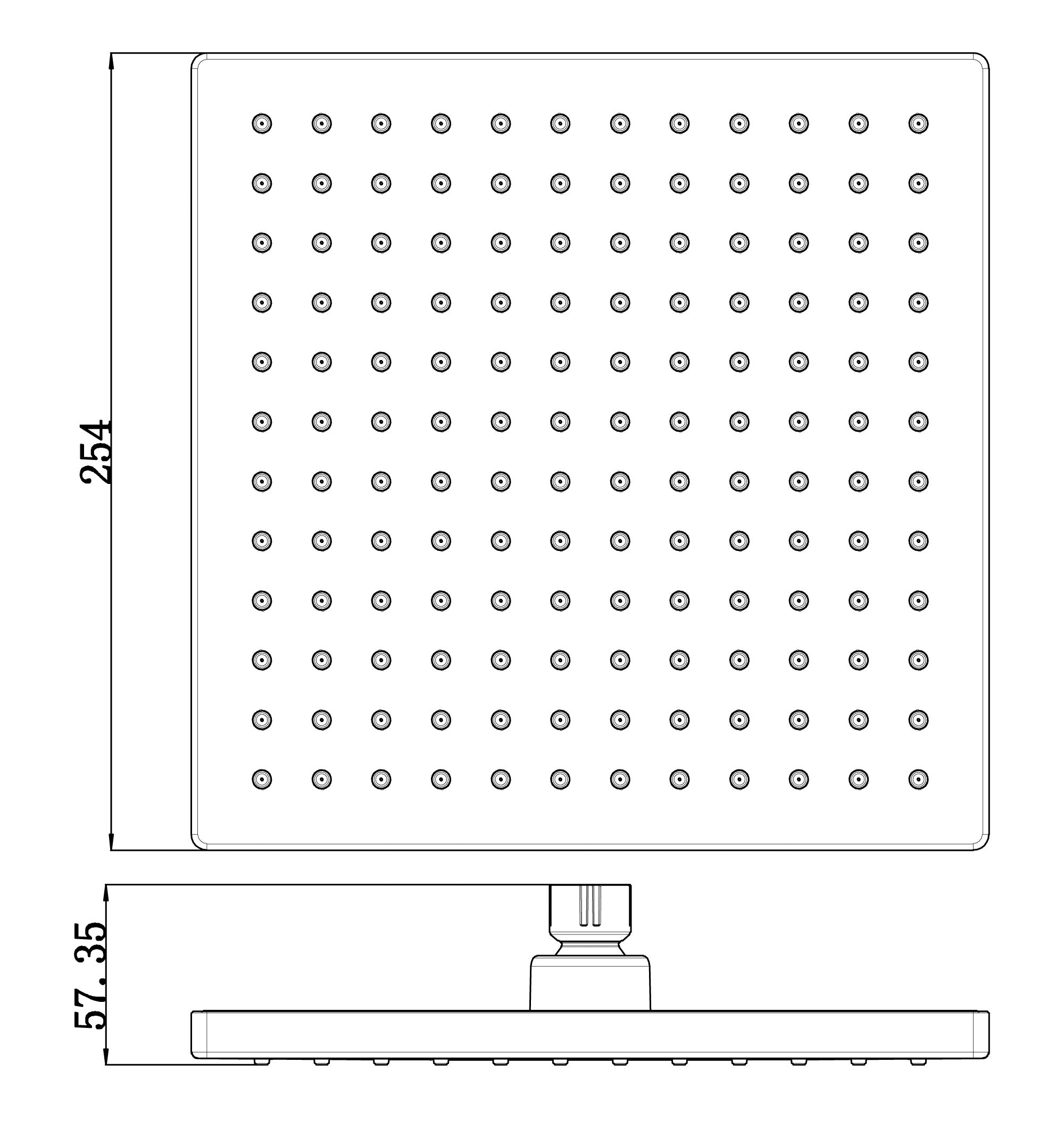 ACL Rosa Square Overhead Shower | Chrome, Brushed Nickel, Gun Metal, Matt Black, Brushed Gold
