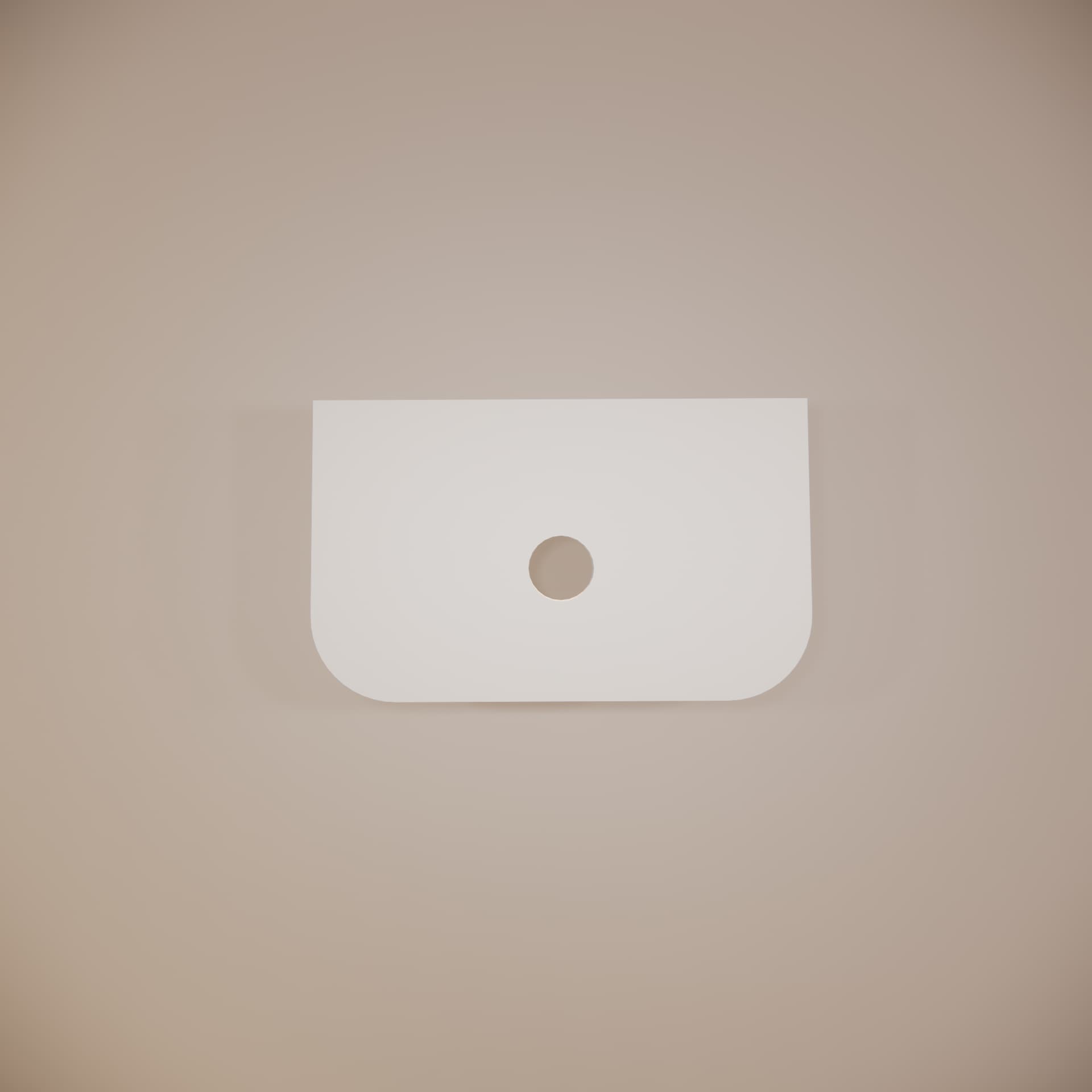 Riva Pure White Curved Stone Top 20mm Zero Silica Radius Corners 750mm