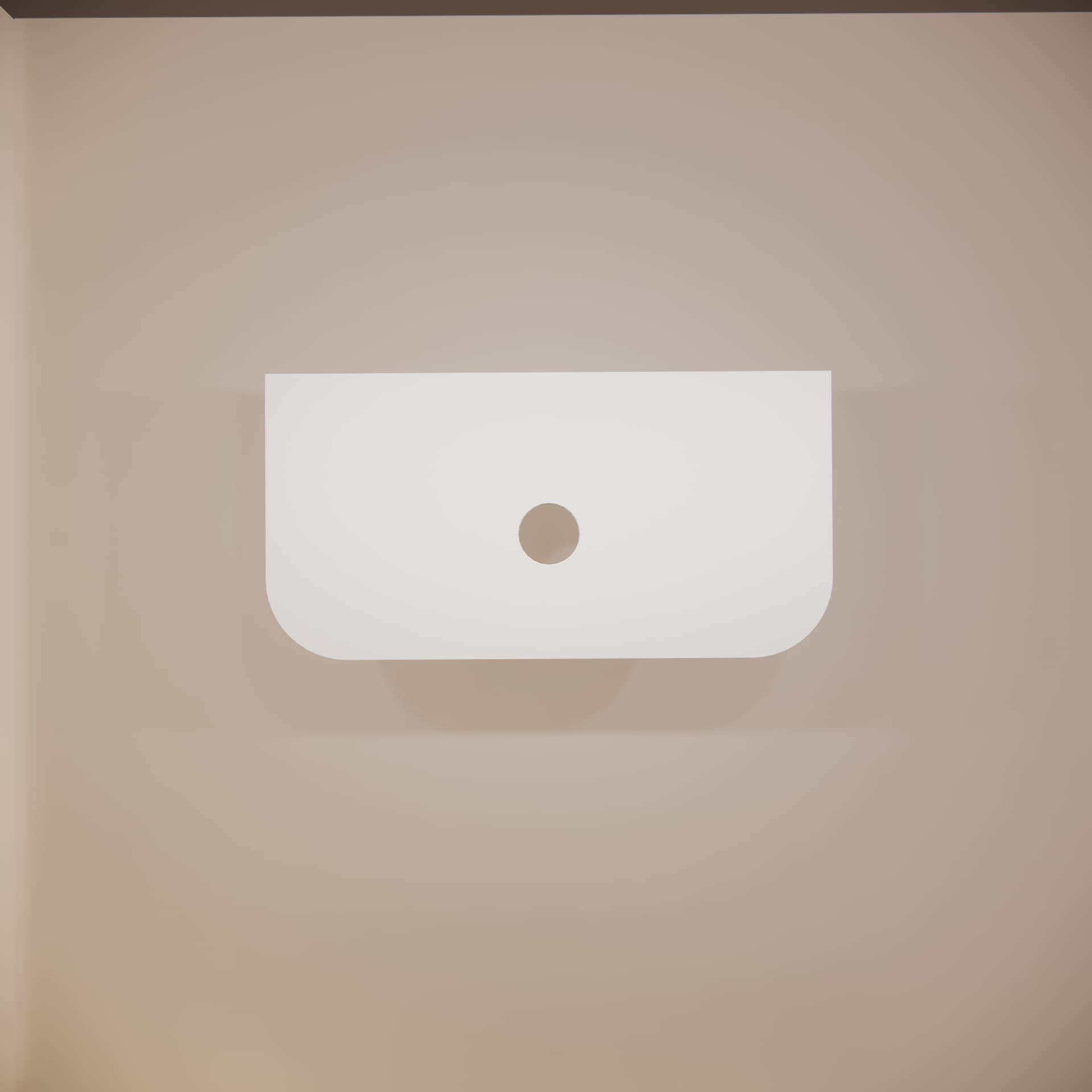 Riva Pure White Curved Stone Top 20mm Zero Silica Radius Corners 900mm