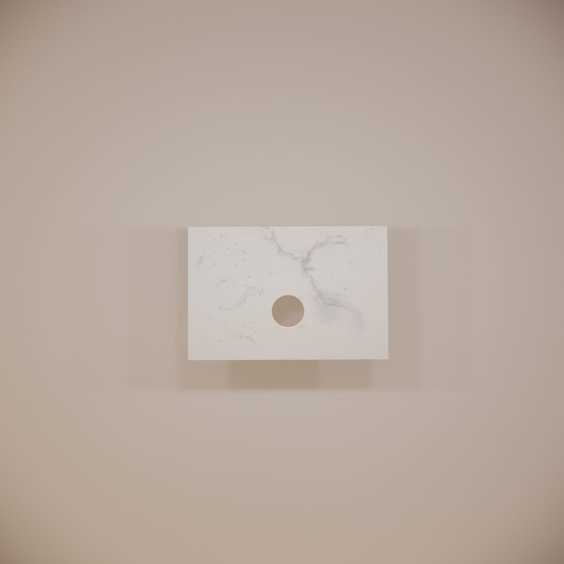 Riva White Carrara Rectangle Stone Top 20mm Zero Silica 600mm