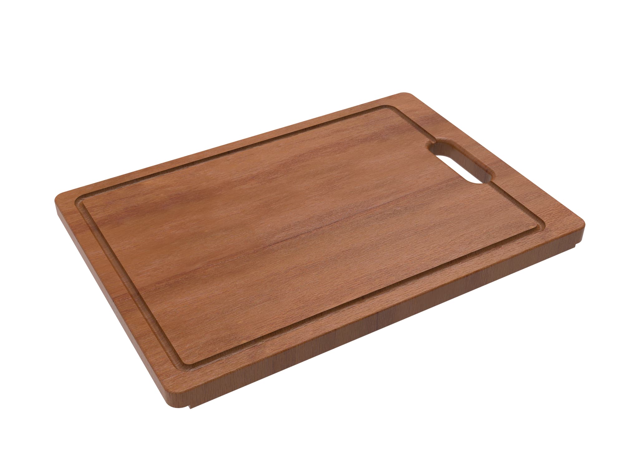 Wooden chopping board with handle slot and juice groove, kitchen accessory by Secasa Home