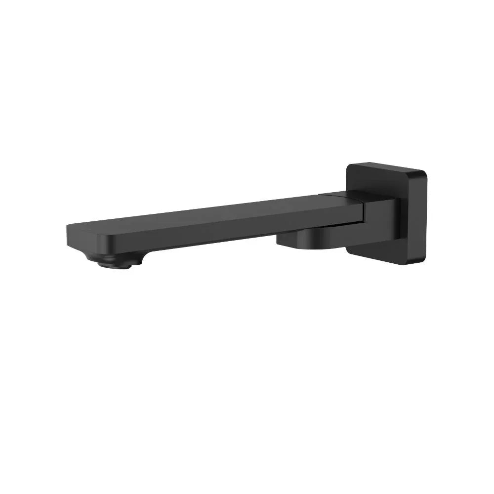 Matte black modern wall-mounted tapware spout, Secasa Home bathroom accessory
